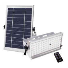 Luz de inundación LED 2835 12W Carga automática Control remoto 18650 Batería Microondas Iluminación al aire libre Puerta de jardín Solar Street Street